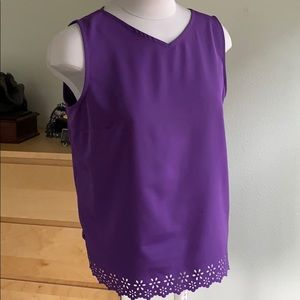 Impressions Purple Laser Cut Tank